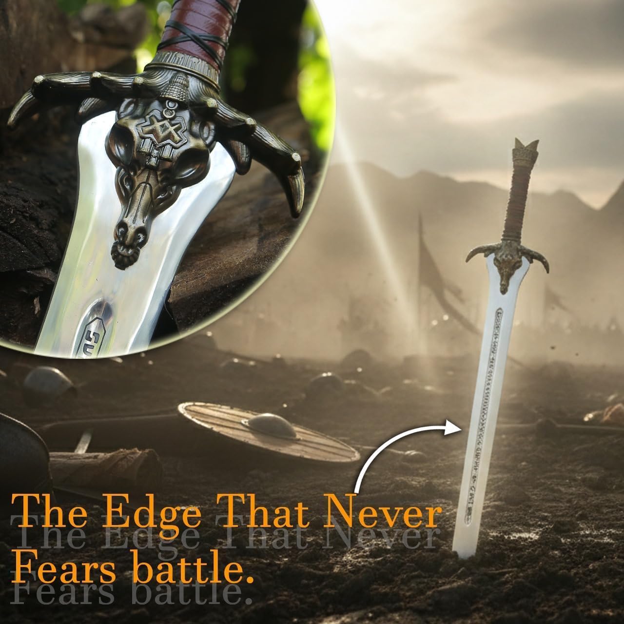 Viking Cutlery 40'' Inch Handmade Conan Barbarian Father Sword 1095 Carbon Steel Brass Fittings Conan Sword-Real Viking and Medieval Swords Collection, Best Gifts for Men (Conan Father Sword)