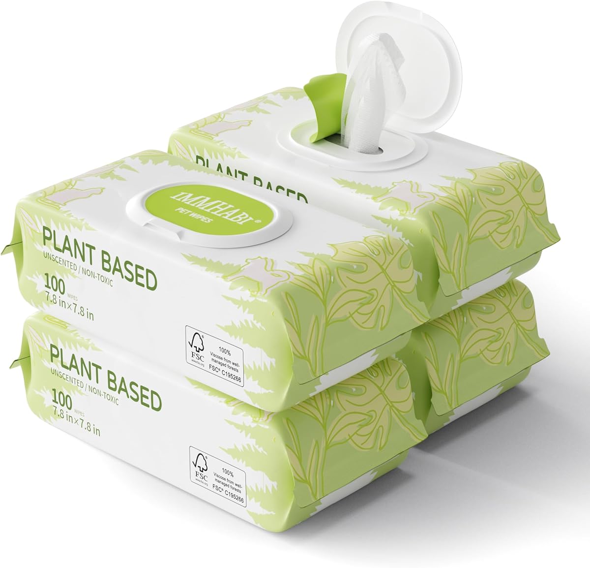 400 Unscented Pet Wipes for Paws and Butt Plant Based Hypoallergenic Pets Cleansing & Deodorizing Anal Gland Hygienic Puppy Wipes for Dogs Face and Body Cat Wipes Cleaning Fur Doggie Wipes Doggy Wipes