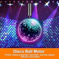 Vista 2 de Paquete de 4 Motores Giratorios de Viento Motor de Exhibición Colgante Operado con Batería Motor Giratorio de 20 RPM Multiusos para Decoración