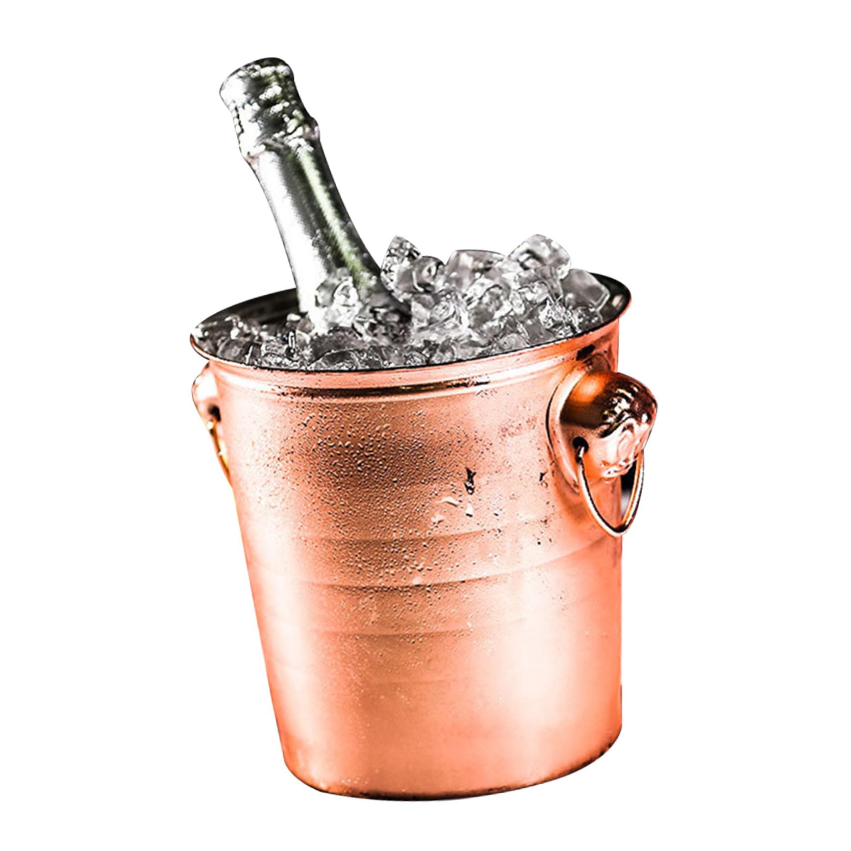 Seau pour fêtes, bars et restaurants de 7L rose doré au motif sauvage