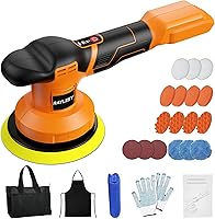 RAYLEEY Cordless 6-Inch Orbital Buffer Polisher Kit for DeWalt 20V Battery - 3 Variable Speeds, 25pcs Accessories, Tool Only