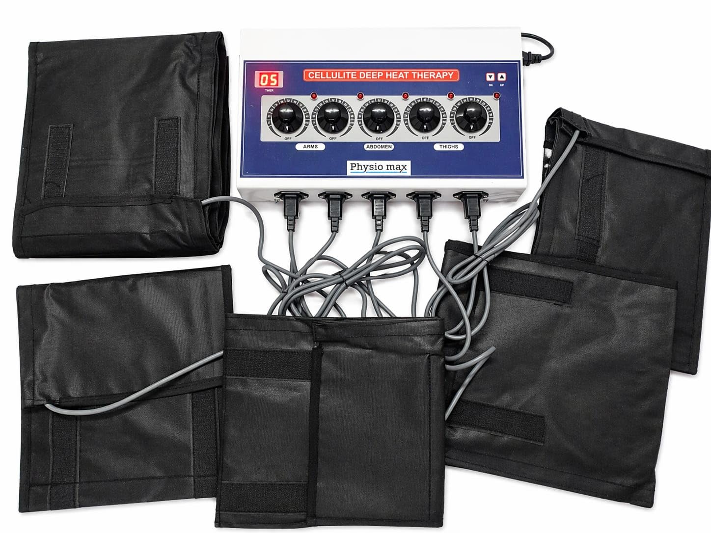 Cellulite Deep Heat Therapy Machine, Professional Physiotherapy Equipment with 5 Channel Controls for Arms, Abdomen and Thighs-image-43