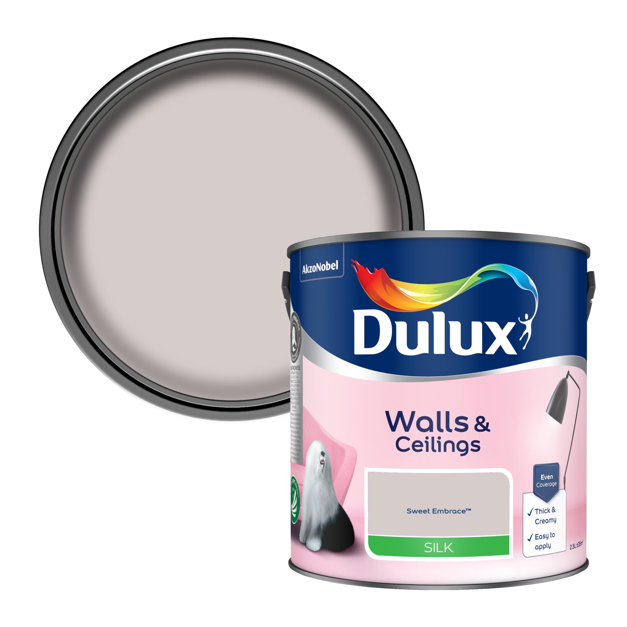 B&Q -  Sweet Embrace Silk Wall & Ceiling Emulsion Paint2.5L