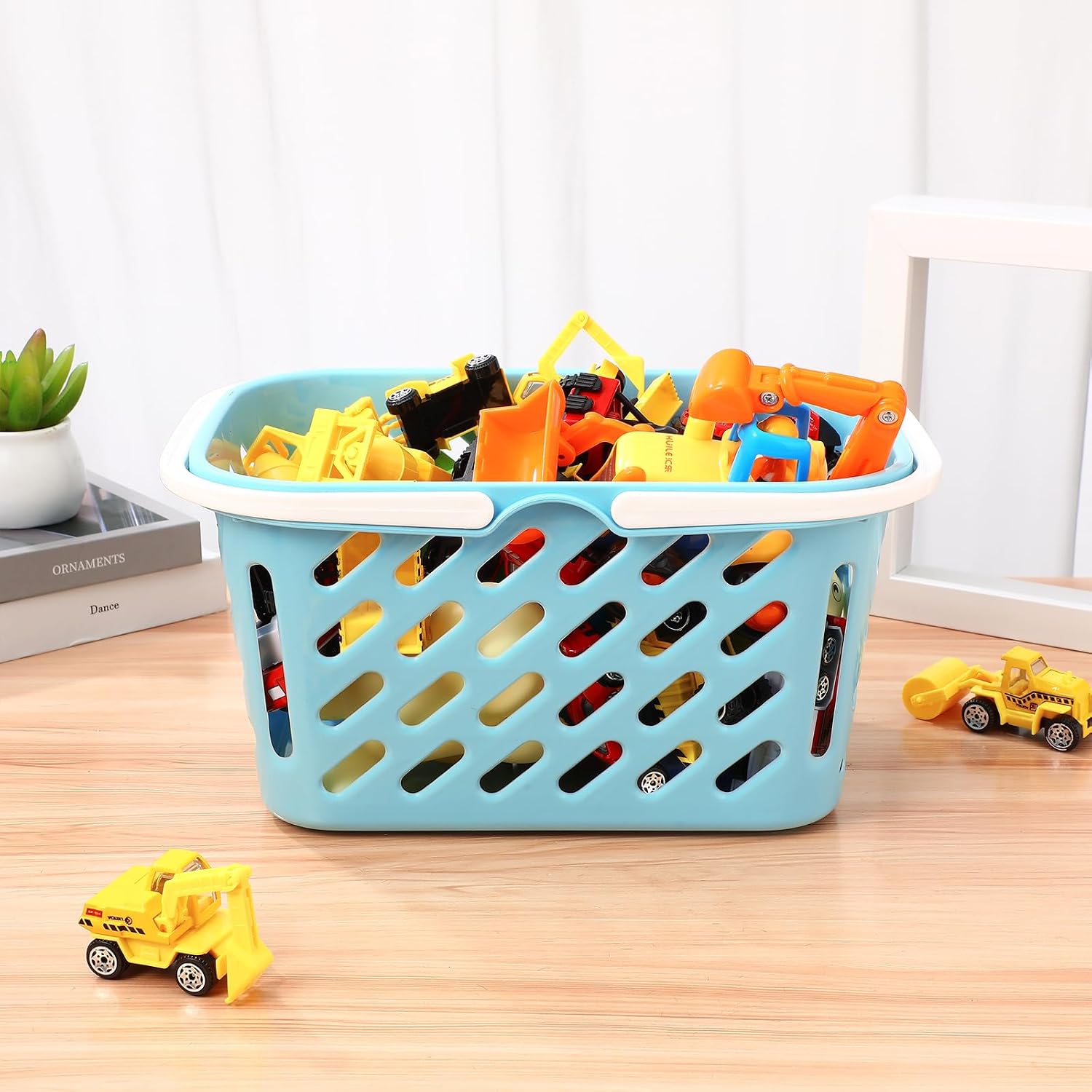 Toddmomy Kids Grocery Basket with Handles Shopping Basket for Kids Toys Mini Toy Shopping for Party Favors Pretend Play