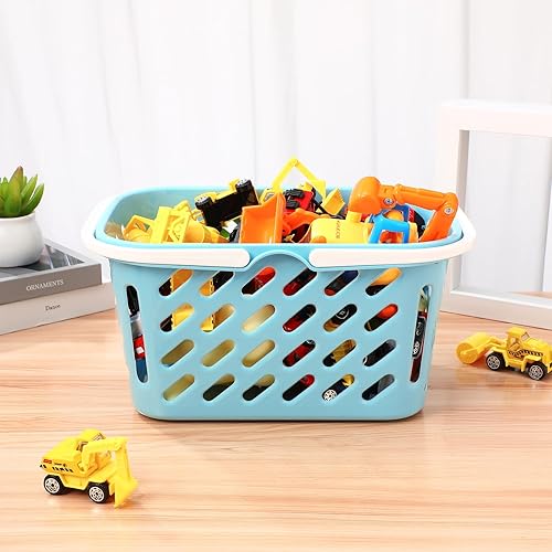 Miniatura 7 de Cesta de comestibles para niños con asas - Mini cesta de compras de juguete para jugar
