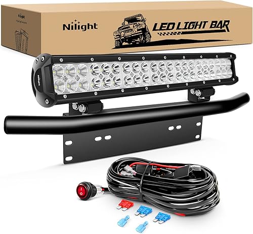 Miniatura 10 de Barra de luz Nilight 20 pulgadas 126W luces LED combo de flujo puntual Combo barra LED luces todoterreno luces para conducción luces LED para niebla