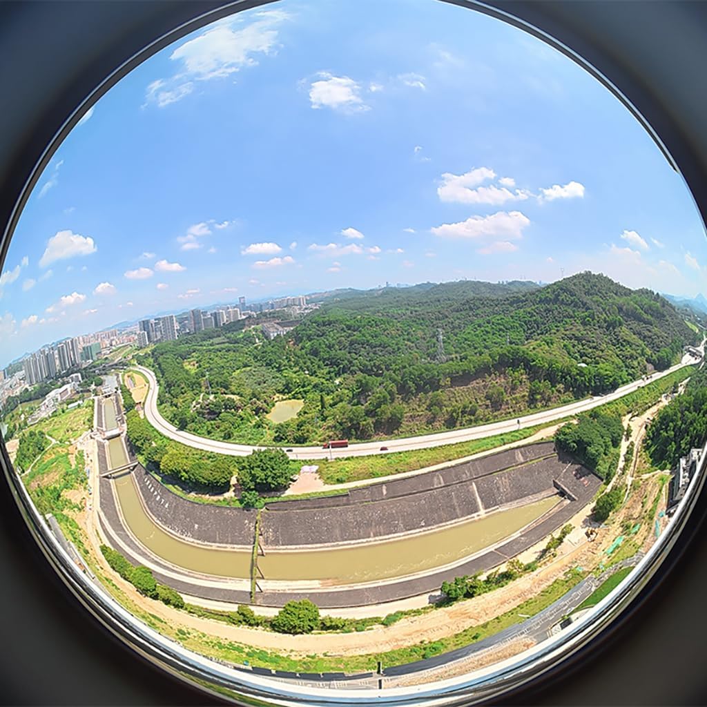 Fisheye Lens Compatible with Action 5 Pro with 200° Wide Angle Camera Anamorphic Light Len - Fish Eye Lens Adapter Expand Your Photograyph Horizons