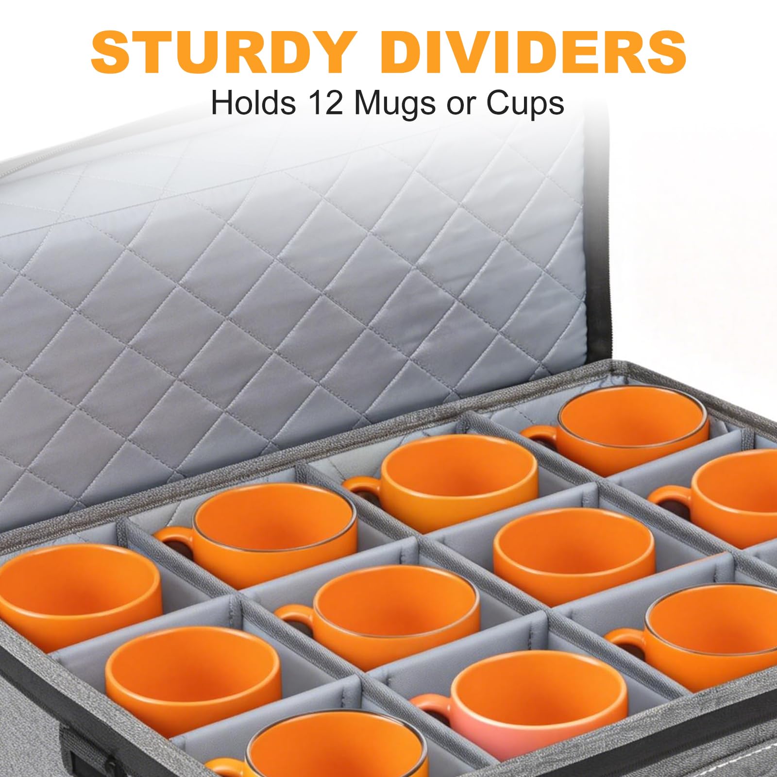 Lot de 5 boîtes de rangement en feutre pour assiettes, bols, tasses, verres à pied, conteneurs de rangement portables en porcelaine pour tasses, usage domestique, camping, pique-niques