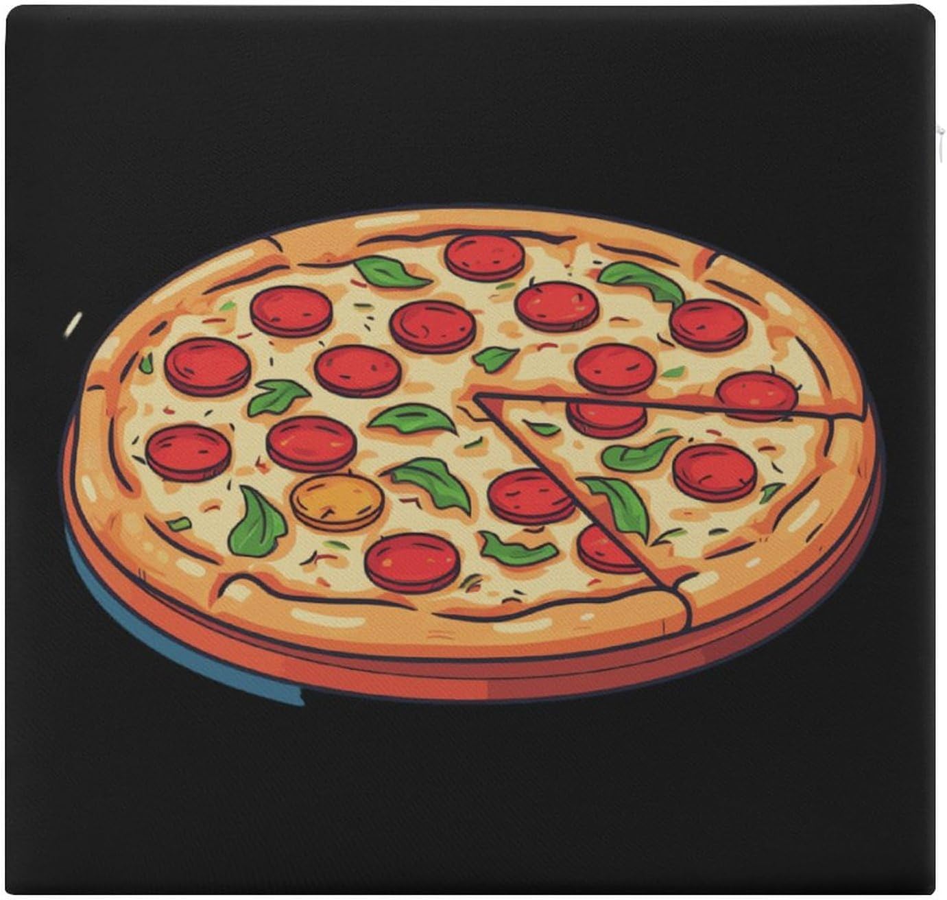 Pizza Floor Pillow Meditation Yoga Cushion Square Chair Cushion Pillows Seating for Adults