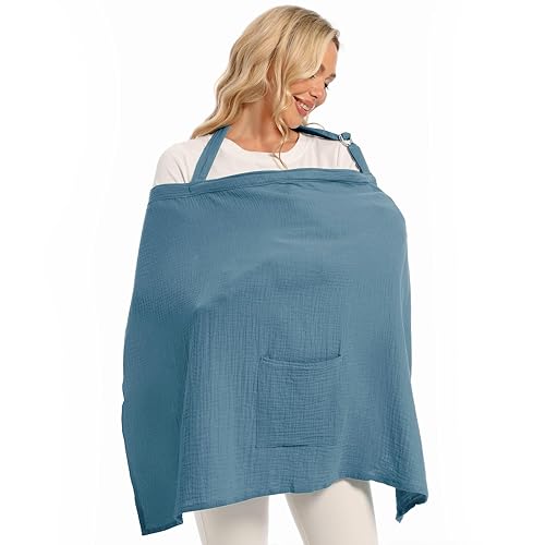 Miniatura 13 de Wimst - Funda de muselina para lactancia materna, suave y transpirable, con aro rígido para delantal de lactancia (salvia)