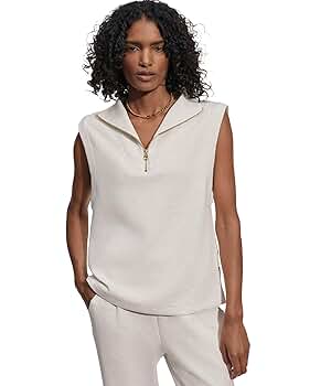 Varley Women's Magnolia 2.0 1/2 Zip Tank, Ivory Marl at