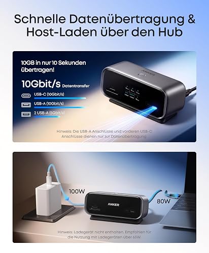 Anker Nano 10in1 USB C Hub, Smart Display Hub, Docking Station Dual Monitor - 8