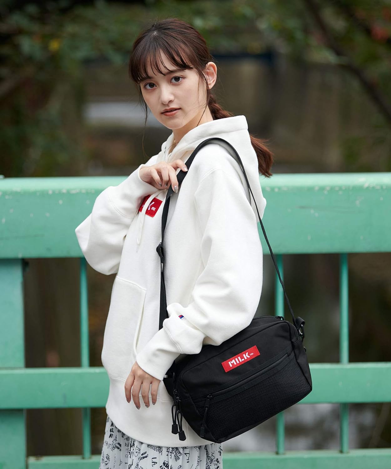 Milkfed 3182087 SHOULDER WIDE BAG MESH POCKET