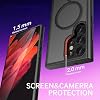 Coverzone Samsung Galaxy S26 Ultra ile uyumlu Kılıf Kenarı Renkli Arkası Mat Transparan Magsafe ile uyumlu Kamera Çıkıntı 2mm Korumalı New Impact Matte Protectıon Kılıf Black
