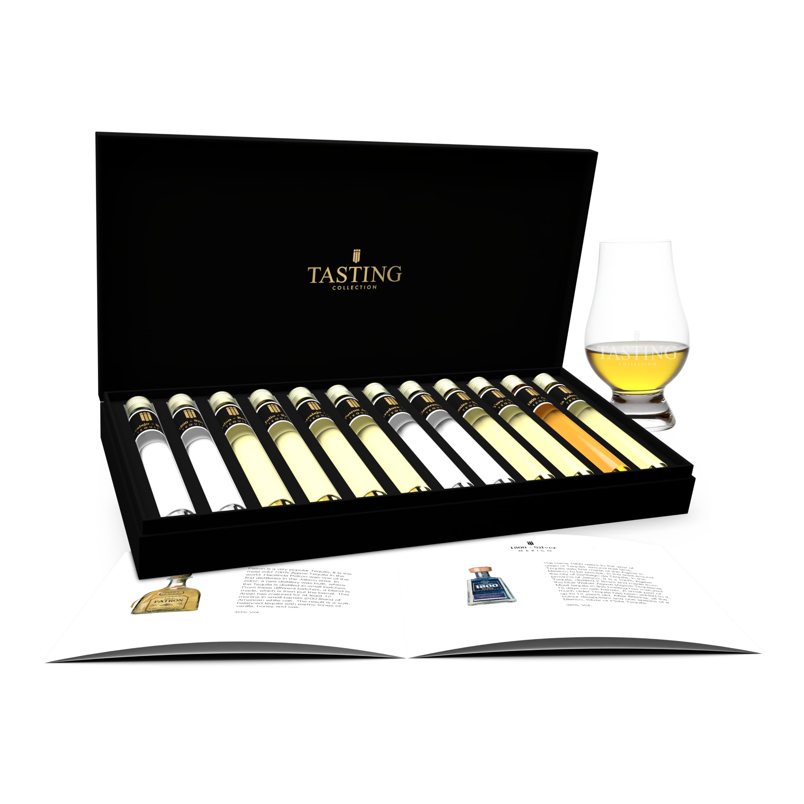 Tequila Tasting Probierset 12 Fläschchen Verkostung im Geschenkset