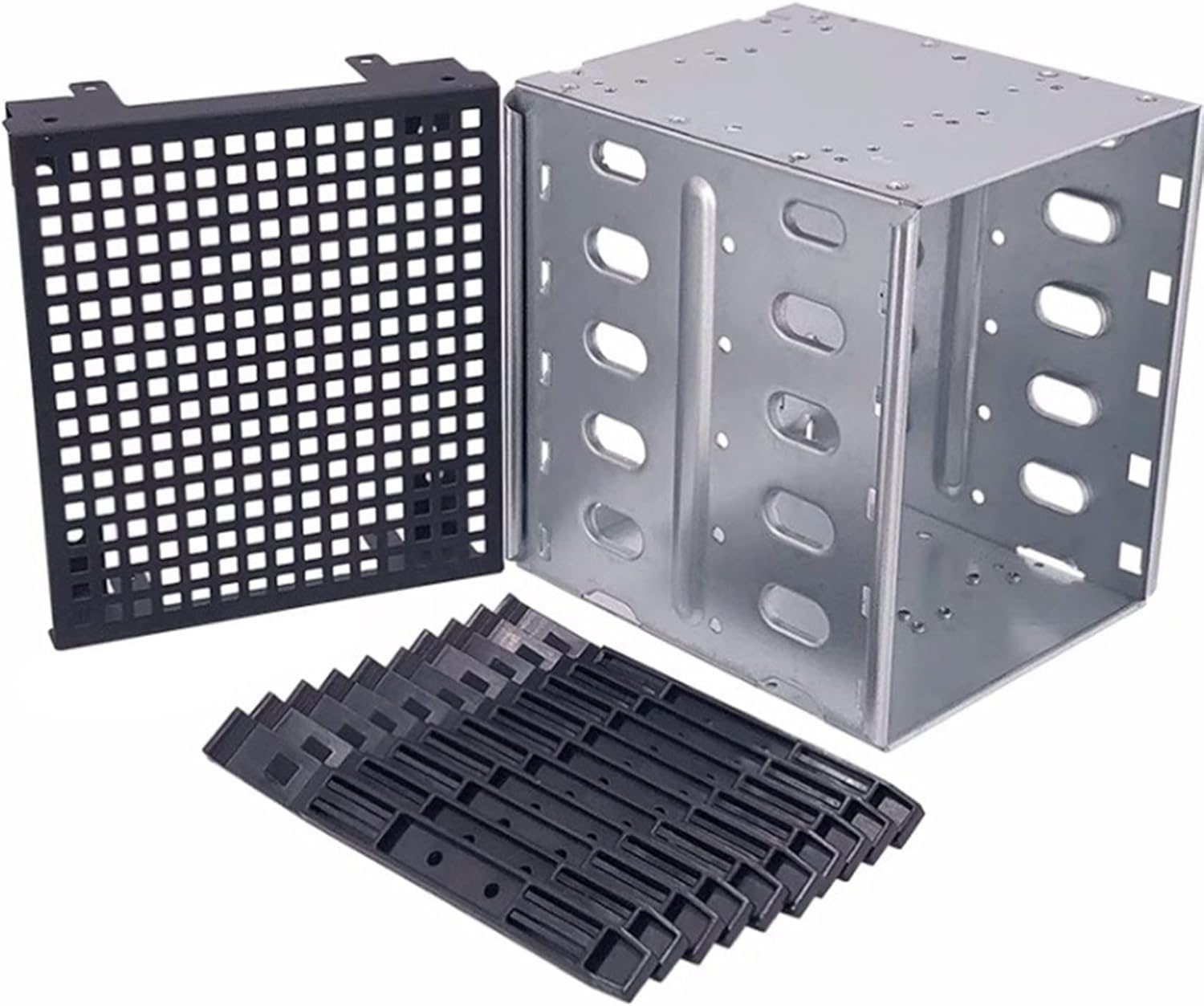 nnik 3個 5.25 インチから 5 x 3.5 インチ HDD ケージ ラック ハード ドライブ ディスク エンクロージャー