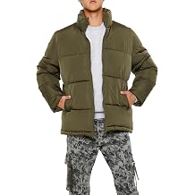 Forever 21 Mens Quilted Funnel-neck Puffer Jacket