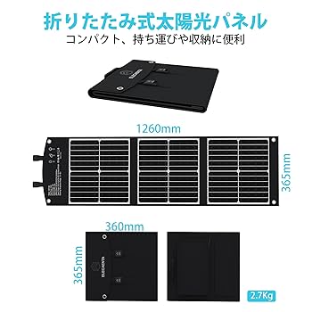 Amazon.co.jp: ELECAENTA ソーラーチャージャー 60W PD18W/QC3.0