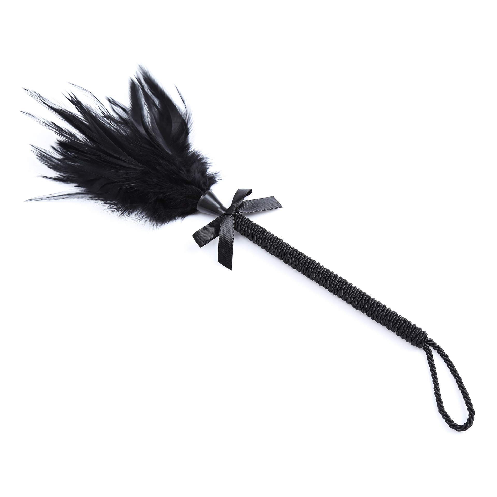 Plumero negro con kit de cinta para la cabeza,Accesorios de juego para parejas Ḅ-Ḍ-ṢM