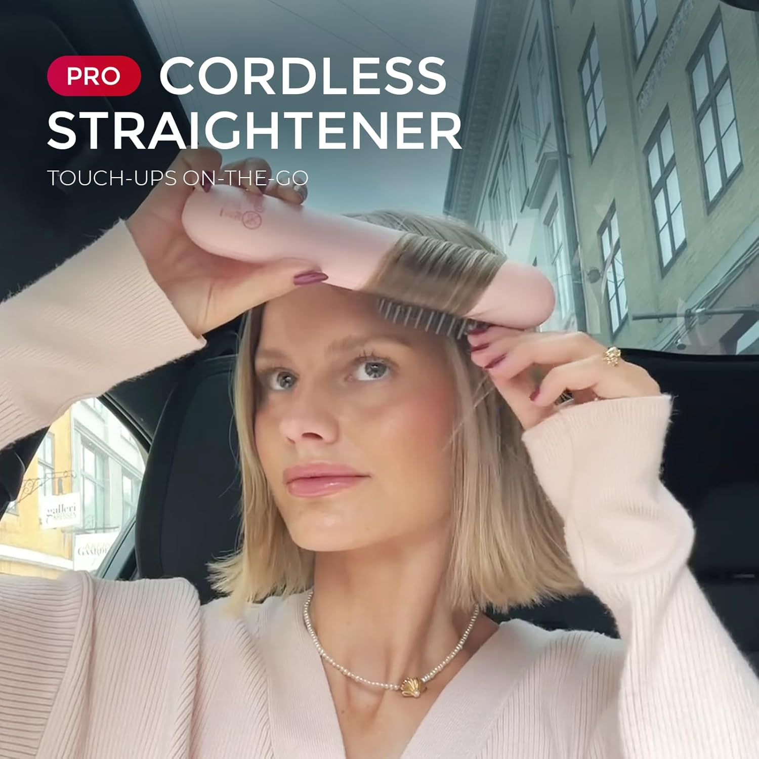 TYMO Cordless Hair Straightener Brush - Porta PRO Portable Straightening Brush for Travel, Mini Ionic Hot Comb Straightener for Women, Lightweight on-The-go, Cordless and Fast Charger Dual Power - Image 2