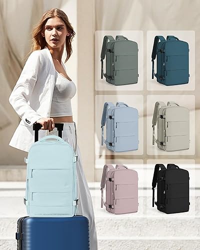 Miniatura 72 de coowoz Mochila de viaje grande para mujeres y hombres,Mochila de transporte,Mochila de senderismo impermeable para deportes al aire libre, Azul, 45