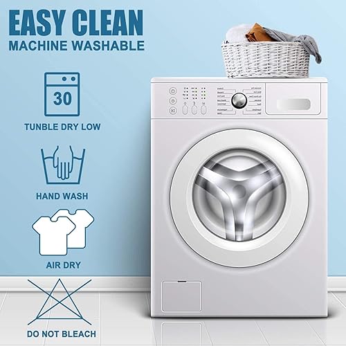 Miniatura 8 de SearchI Funda para banco de comedor, funda tapizada elástica y lavable, protector de asiento de banco impreso, fundas de banco rectangulares para