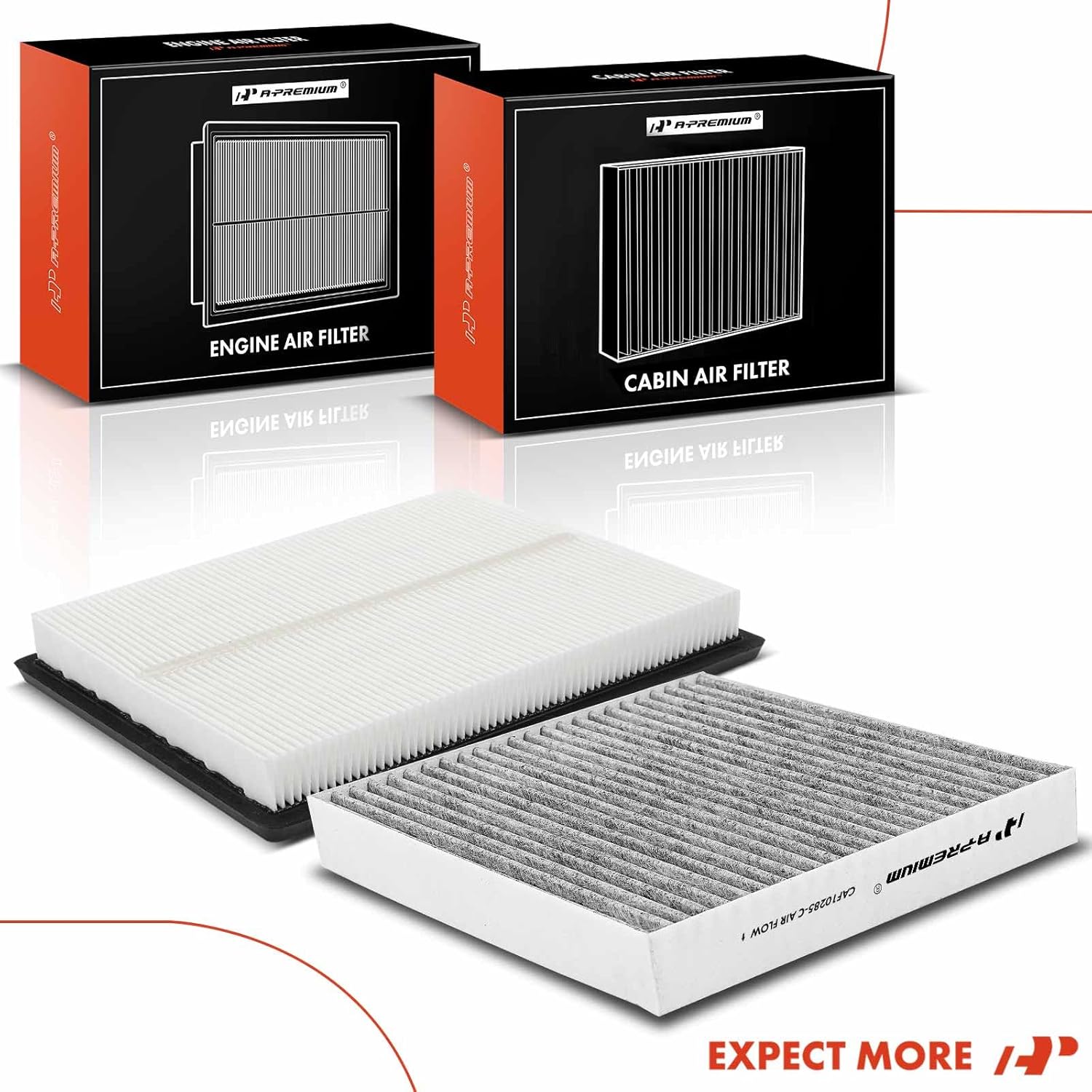 A-Premium 2-PC Engine & Cabin Air Filter with Activated Carbon Compatible with Toyota Prius C 2012-2019 1.5L