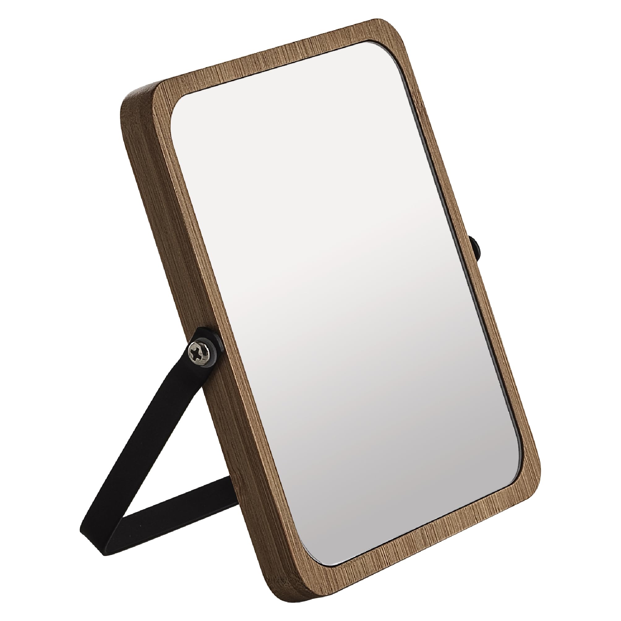 Gedy Midori Tabletop Magnifying Mirror Bamboo Matte Black