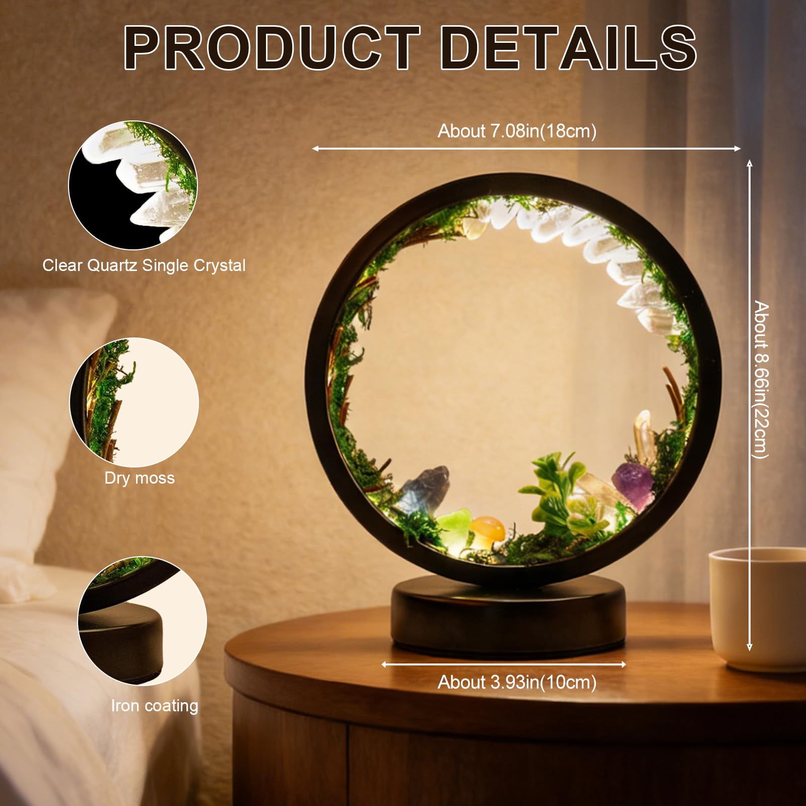 Runyangshi Forest Style Bedroom Night Light USB Port 3 Colours