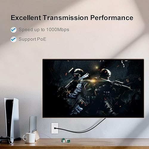 Miniatura 6 de VCELINK RJ45 Cat6 Keystone Jacks Slim Profile UL Listed 10-Pack, 90 grados Ethernet Punch Down Keystone Jack Adapter en verde