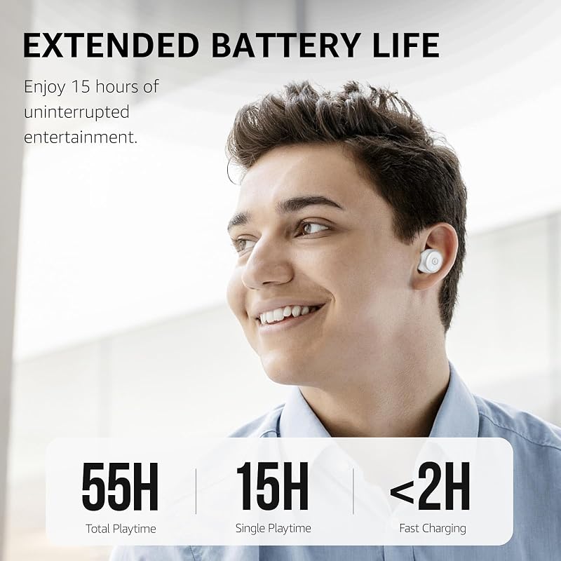 TOZO T10 Wireless Earbuds Powerful Bass Stereo Wireless Charging, APP, IPX8 image 3