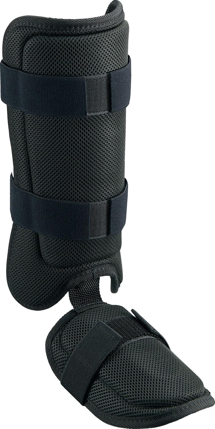 ZETT BLL320AK2 Baseball Hitter Leg Guard, Left and Right Use, Black (1900), Made in Japan