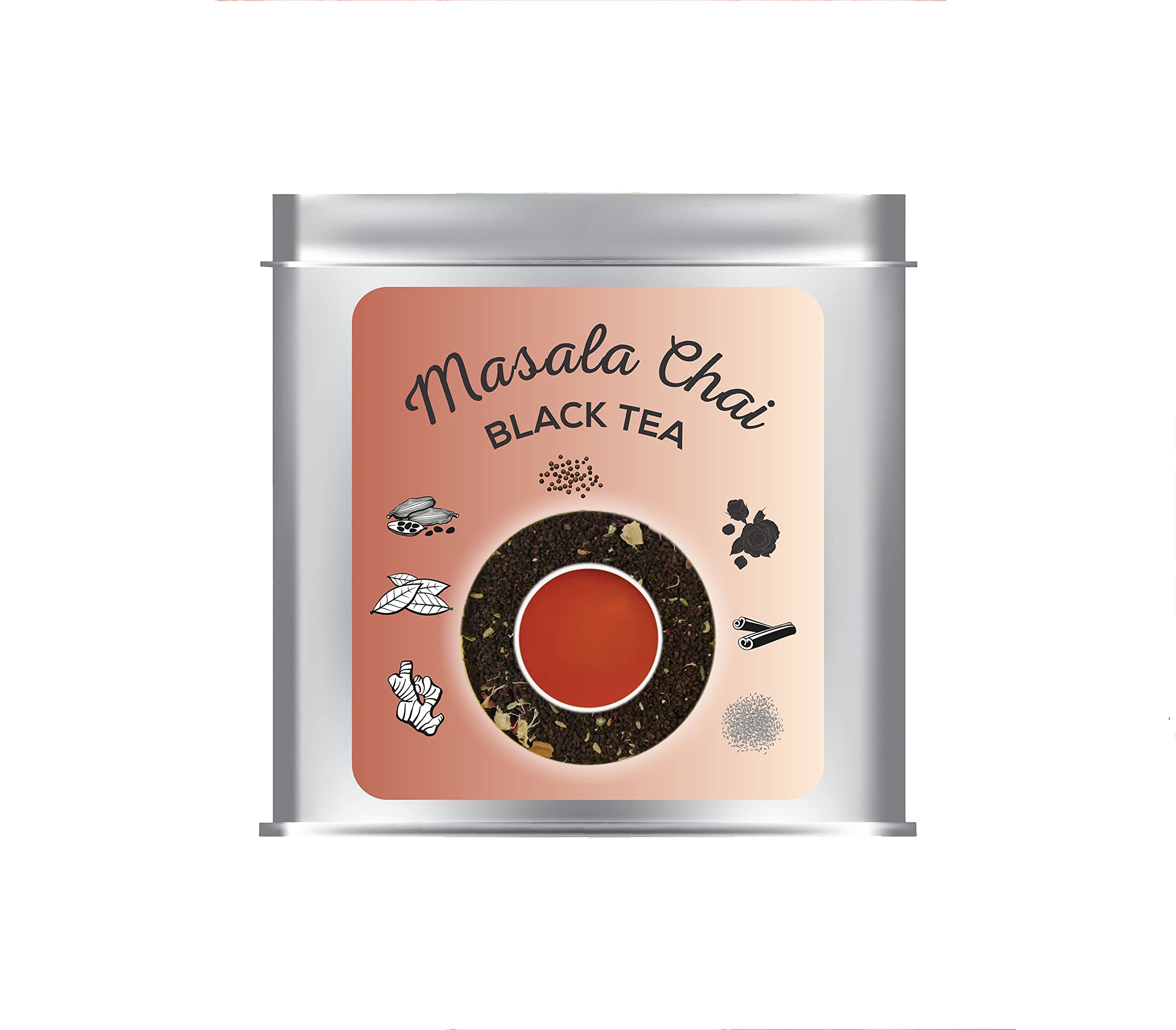 THE TEA SHORE Masala Chai - Premium Assam Tea with Exotic Spices, 150 Grams | Masala Chai | Black Tea | Assam Tea | Chai Patti | Tea