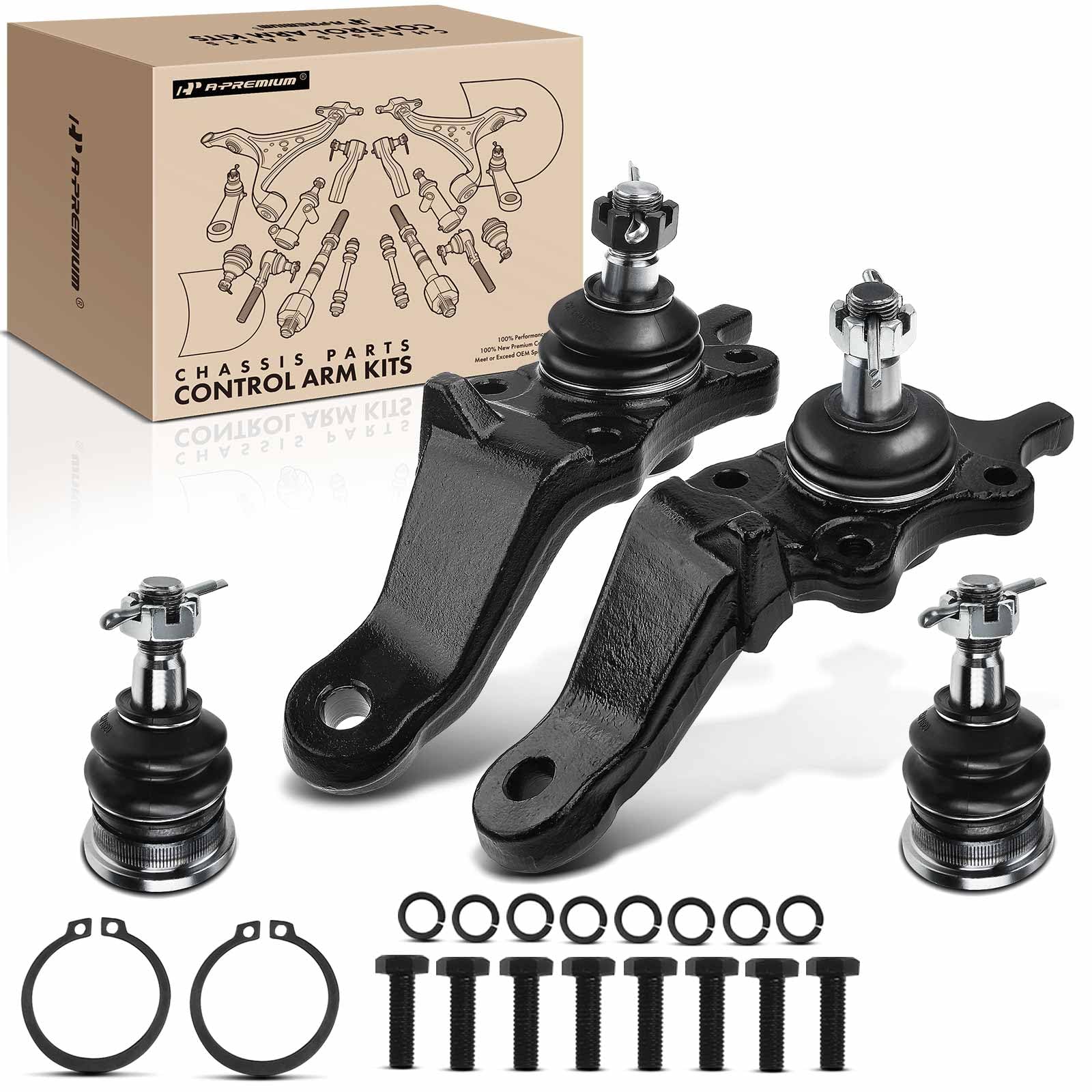 Amazon.com: A-Premium Set of 4, Front Upper & Lower Ball Joints Kit ...