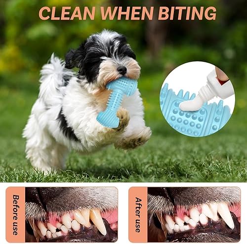 Miniatura 7 de MiOYOOW Juguetes masticables para perros, juguetes para perros en forma de martillo, juguetes de dentición para perros pequeños, medianos y grandes,