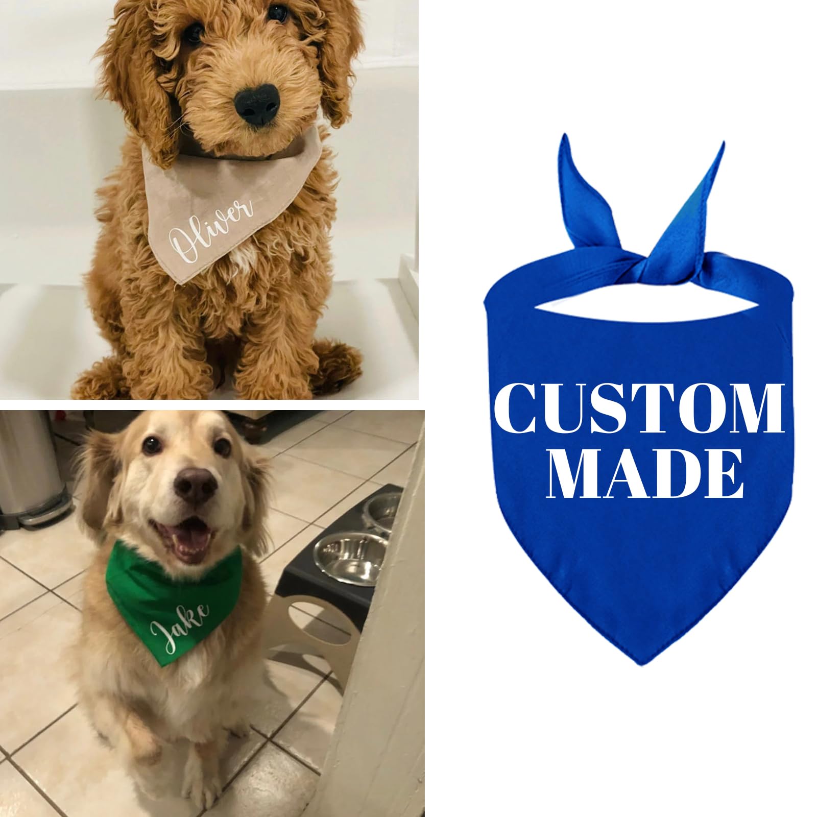 Personalizzabili Bandane per cani con nome, foto, logo piccolo medio grande taglia cuccioli gatti