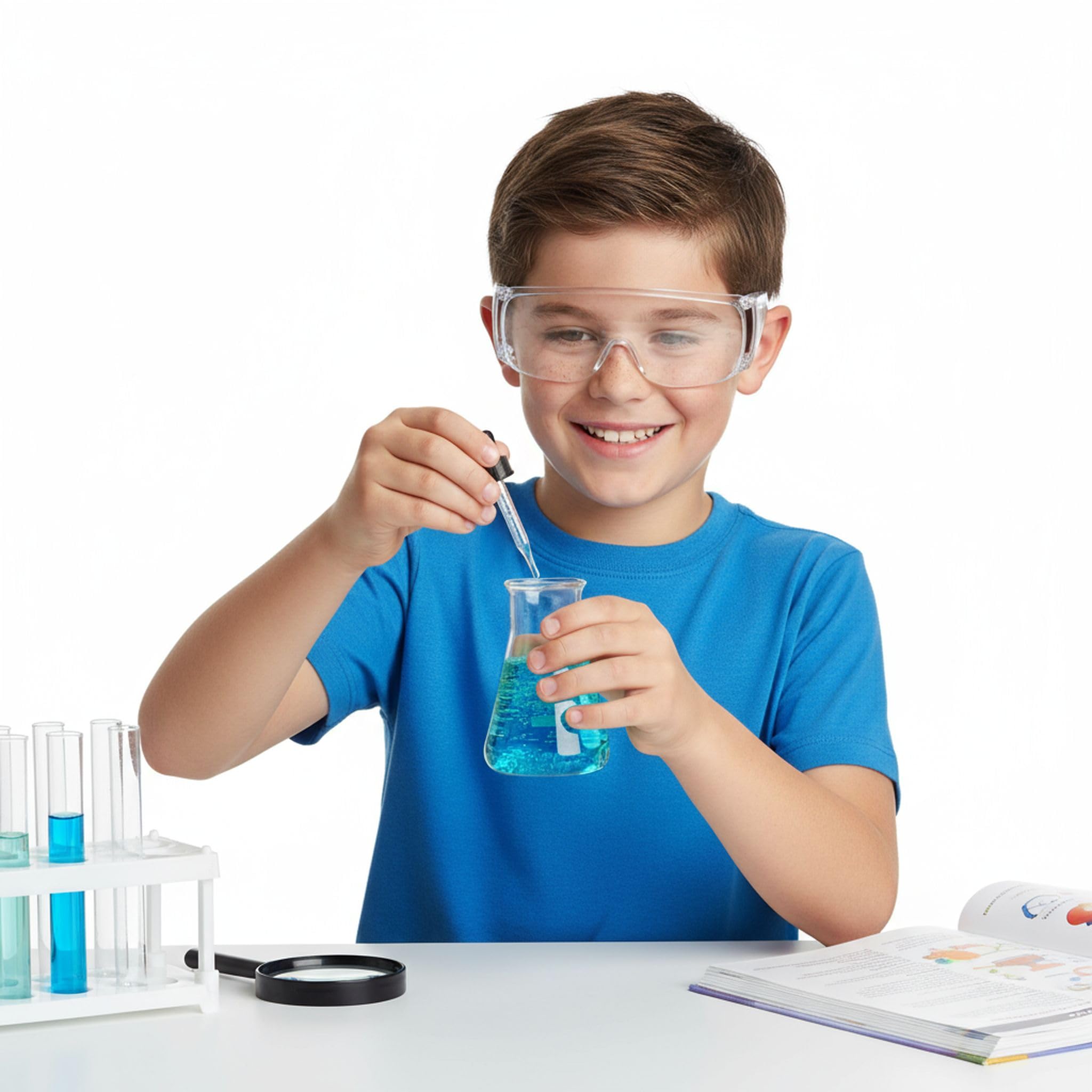 occhiali da scienza per bambini occhiali di sicurezza resistenti ai graffi resistenti agli urti leggeri occhiali da laboratorio per bambini