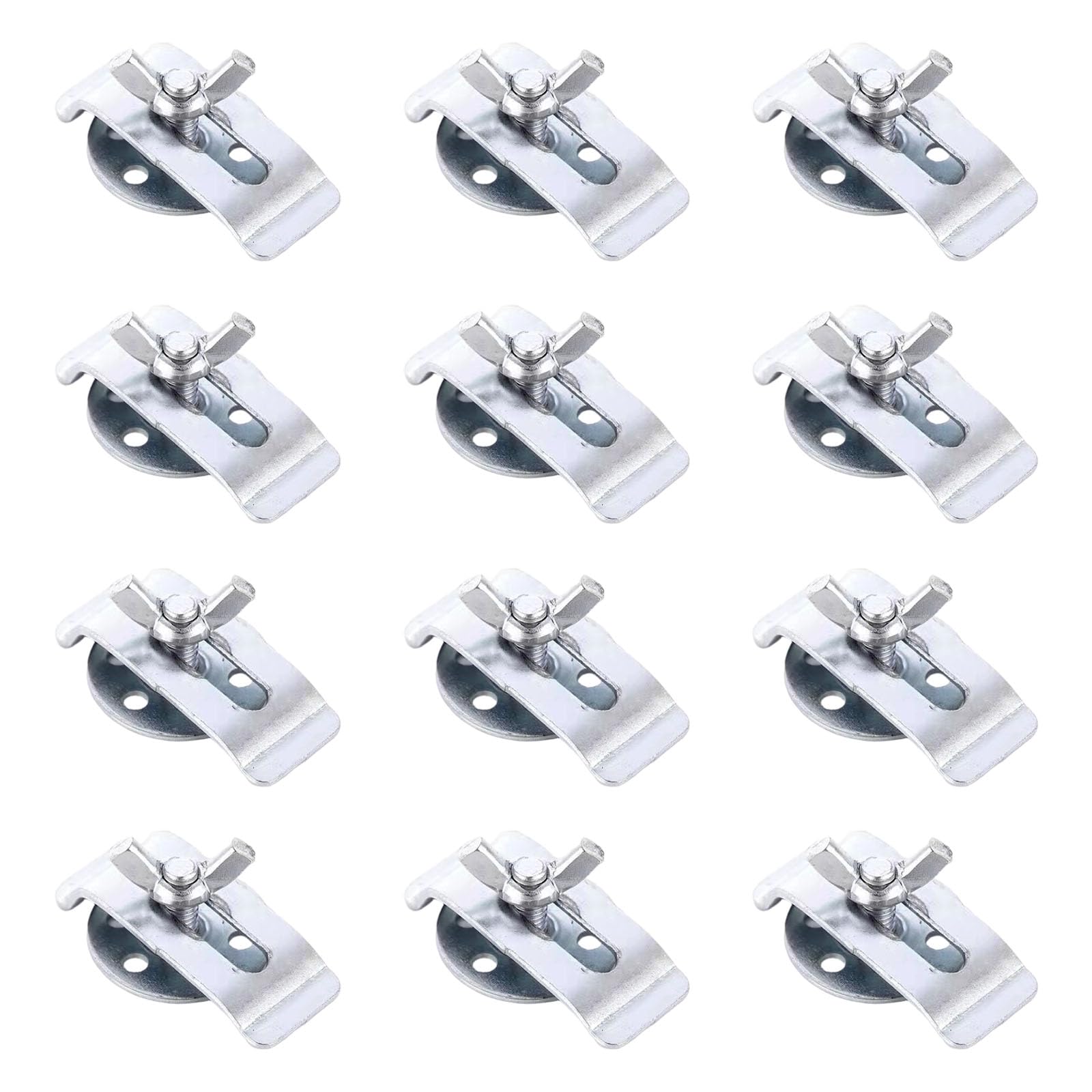 Elnwnnkc Round Bottom Fastene Professional 12 Set Steel Undermount Sink Clip Secure Fastening Hardware For Marble Countertops Kitchen Sink Fixtures