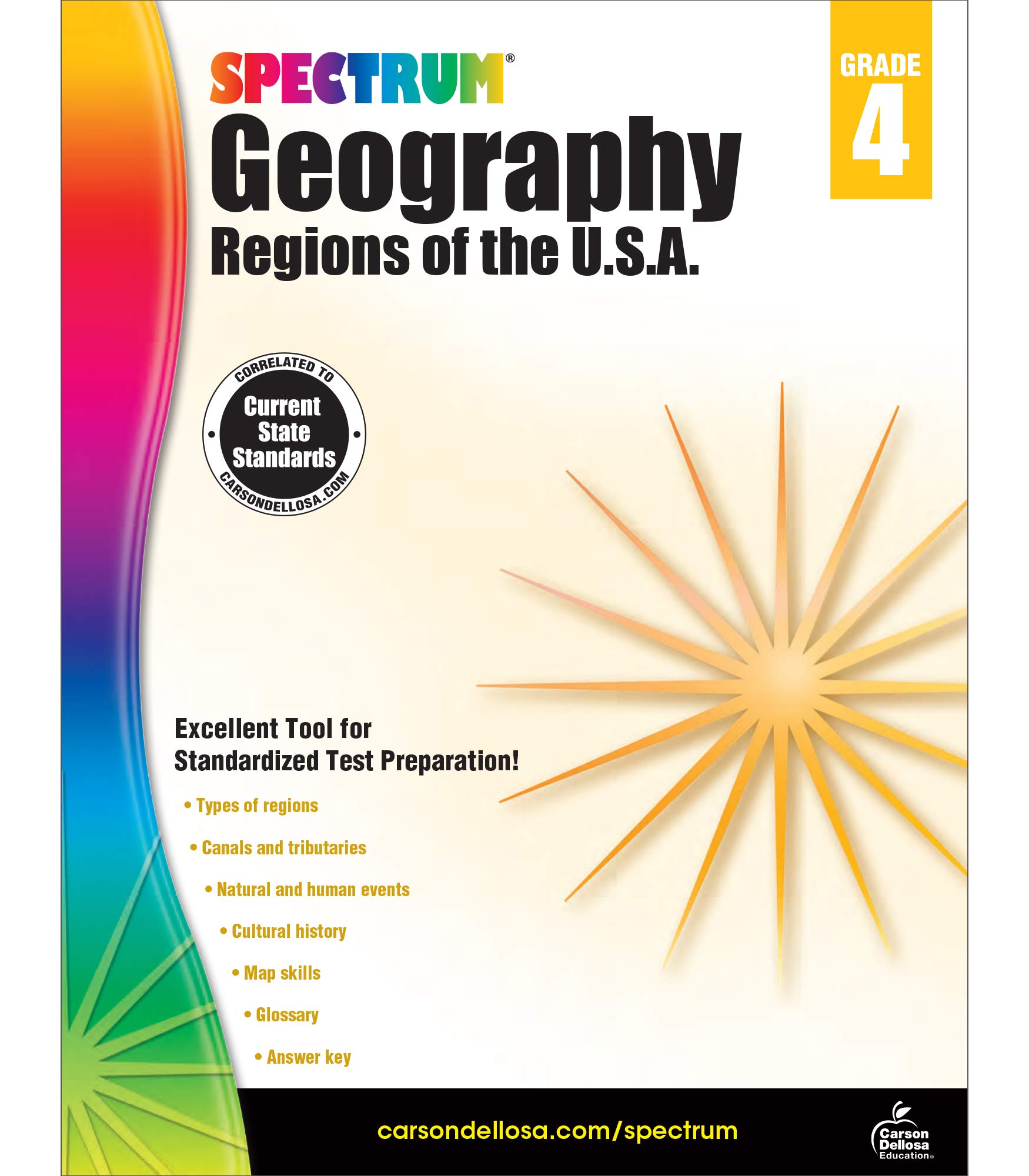 Spectrum | Geography: Regions of the USA Workbook | 4th Grade, 128pgs