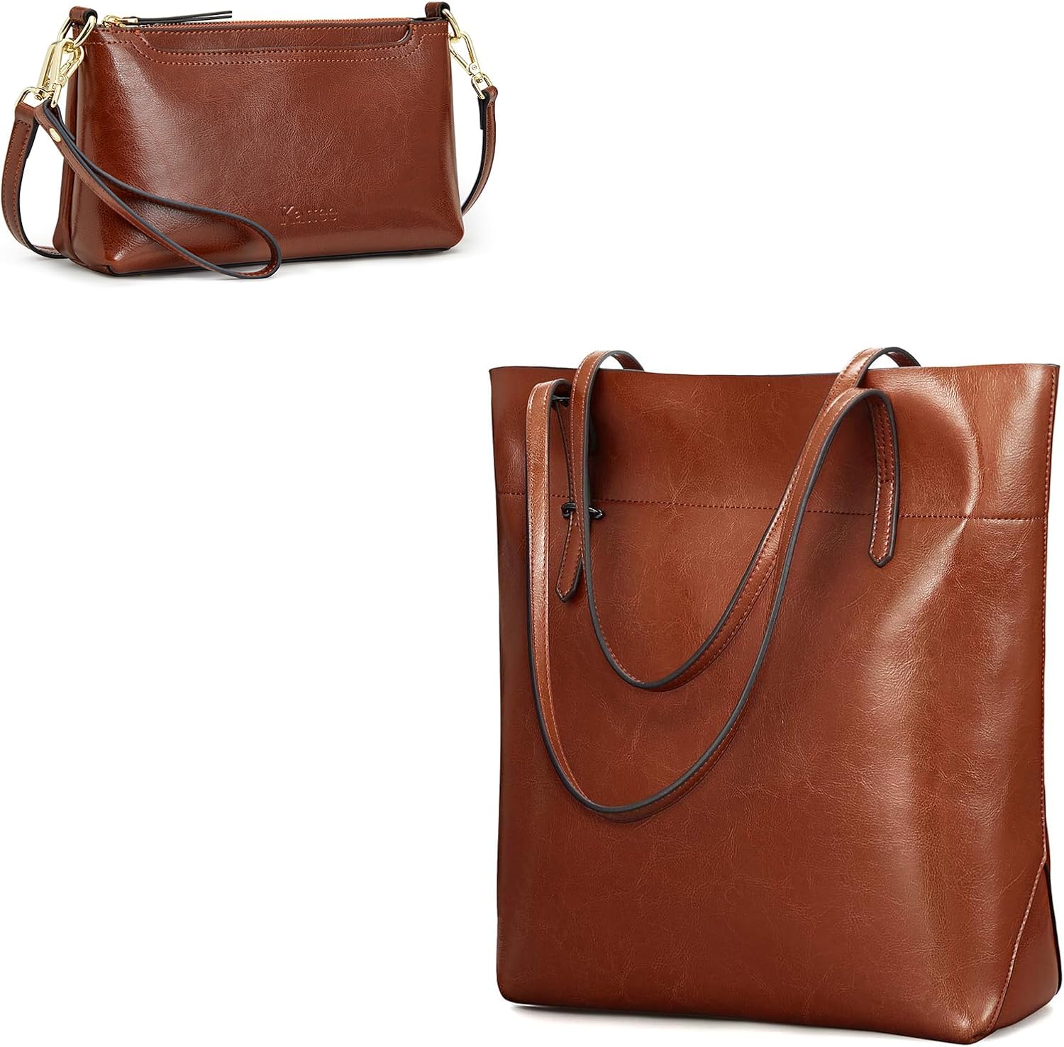Kattee Leather Shoulder Bags for Women Bundle with Small Crossbody Bags