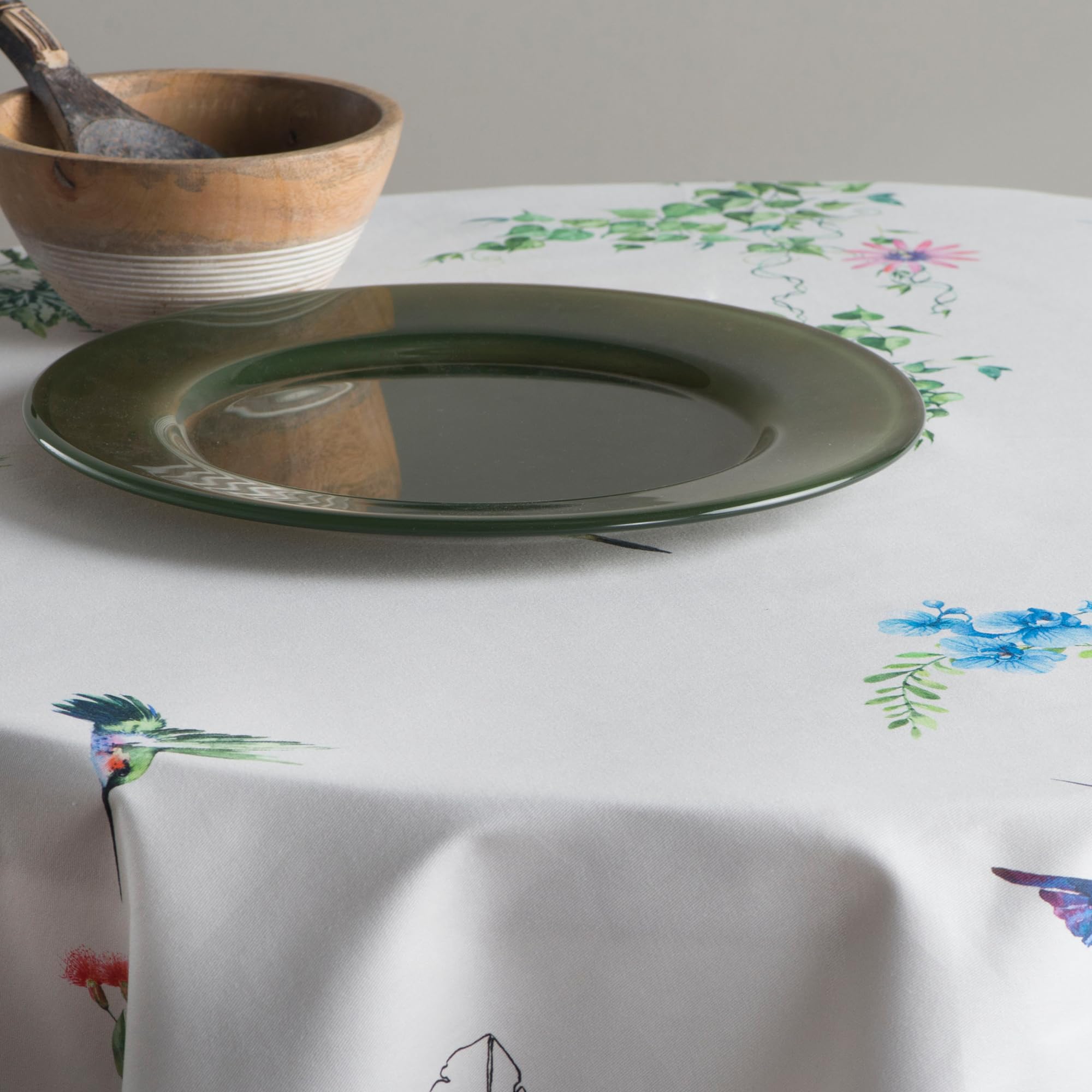 Maison d'Hermine Nappe ronde réutilisable 100% coton Ø 160 cm