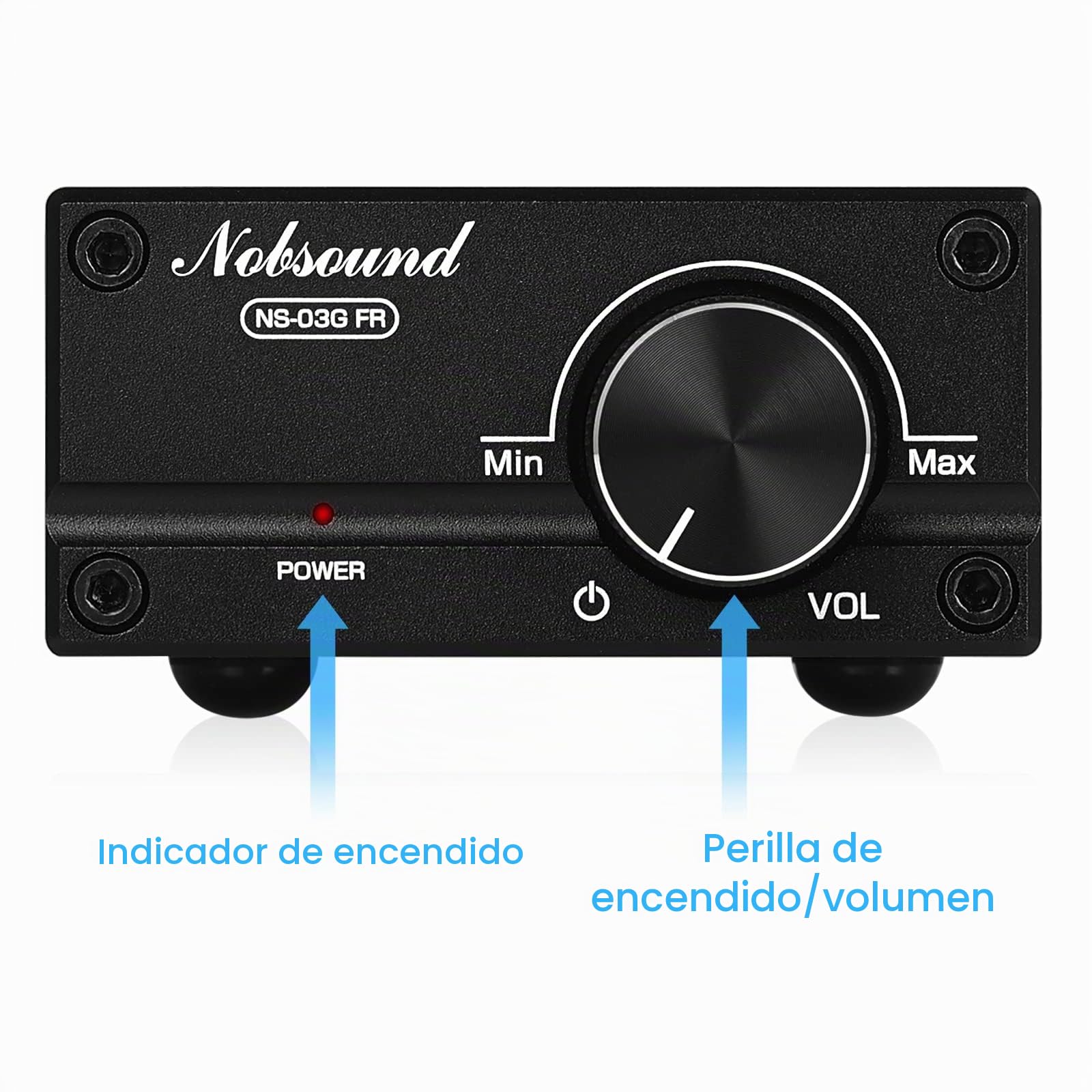 Nobsound Amplificador de potencia digital de 100 W Full Frequency Mono Channel Audio Mini Amp with Power Supply (Black)