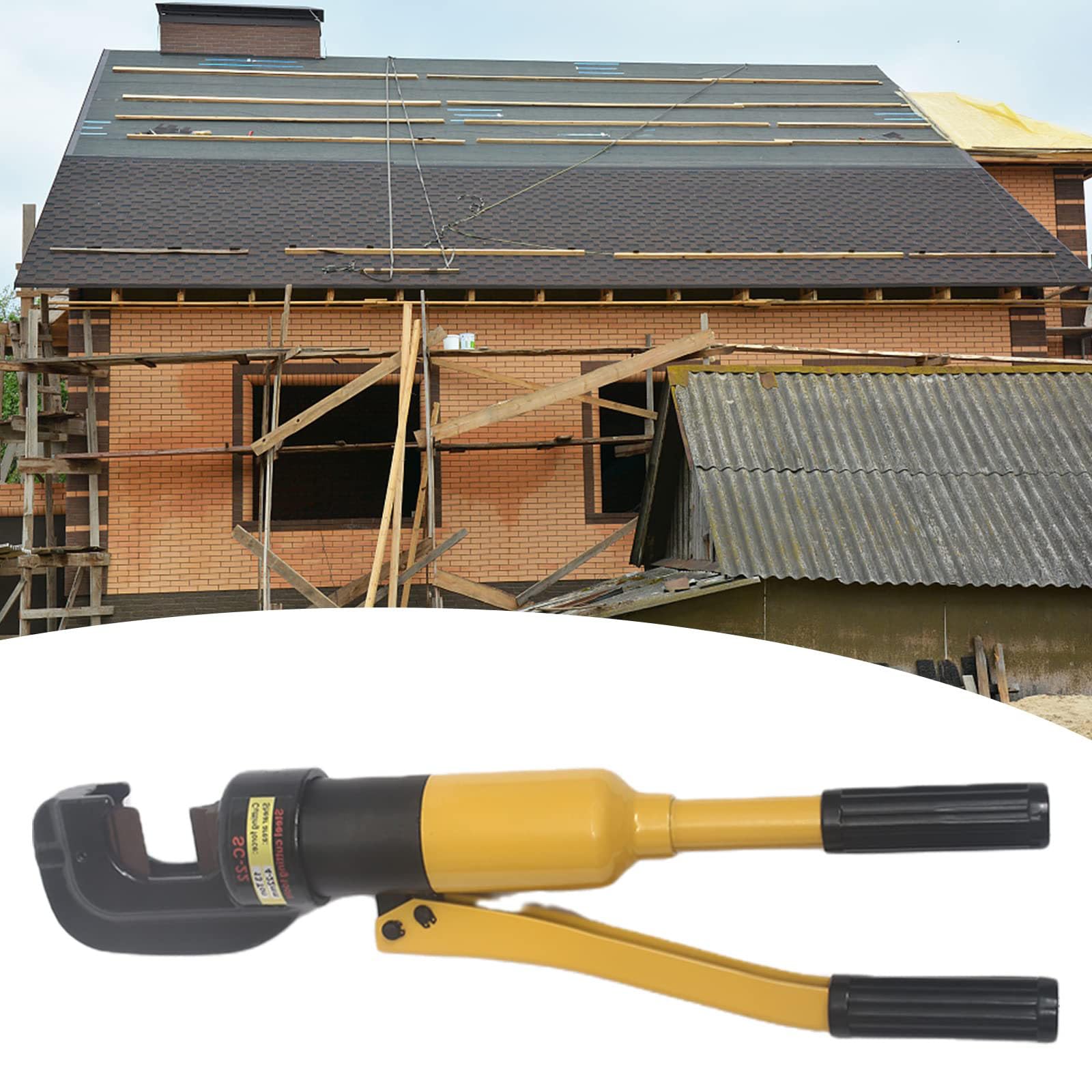 Cortador de pernos hidráulico para corte de barras de refuerzo, cortador de acero de 8/12 toneladas, herramienta industrial resistente para acero estructural, corta hasta 16 mm de refuerzo