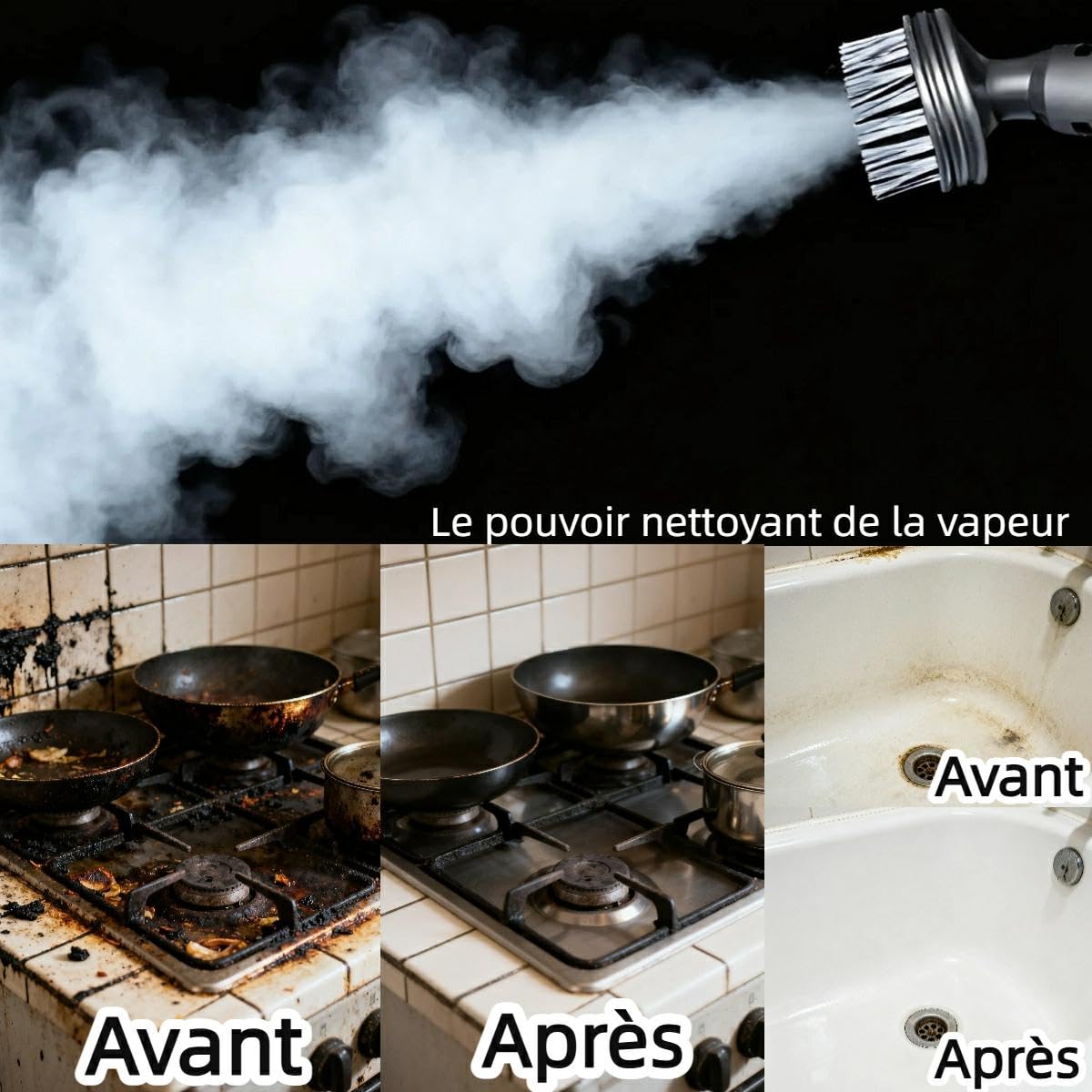 Steam Mop, lavapavimenti a Vapore per la Pulizia, pulitore a Vapore Portatile Multiuso, 13 Accessori, per Pavimenti in Legno, Laminato, Vinile, Piastrelle, Marmo