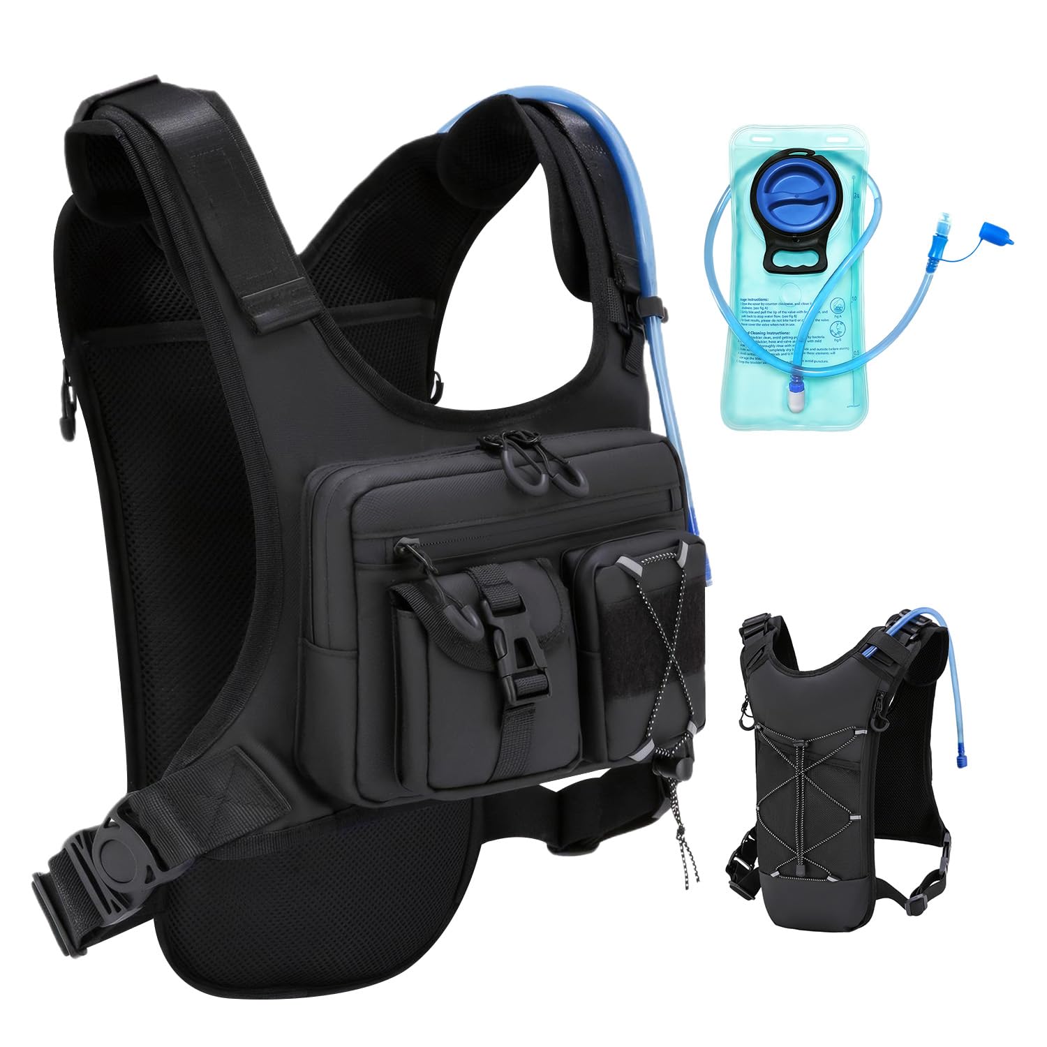 Borsa da corsa per idratazione, zaino da ciclismo da 5 l, per donne e uomini, zaino leggero per maratona, trail gare, jogging, escursionismo e arrampicata.