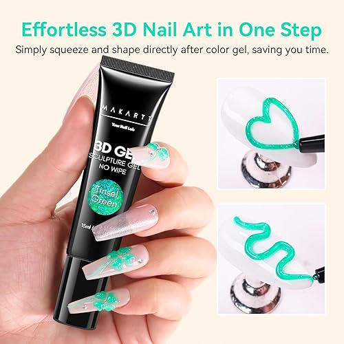 Vista 40 de Makartt Pegamento de uñas de gel: pegamento sólido para uñas a presión, necesita lámpara UV de gel 3D de 0.5 fl oz, herramientas multifuncionales