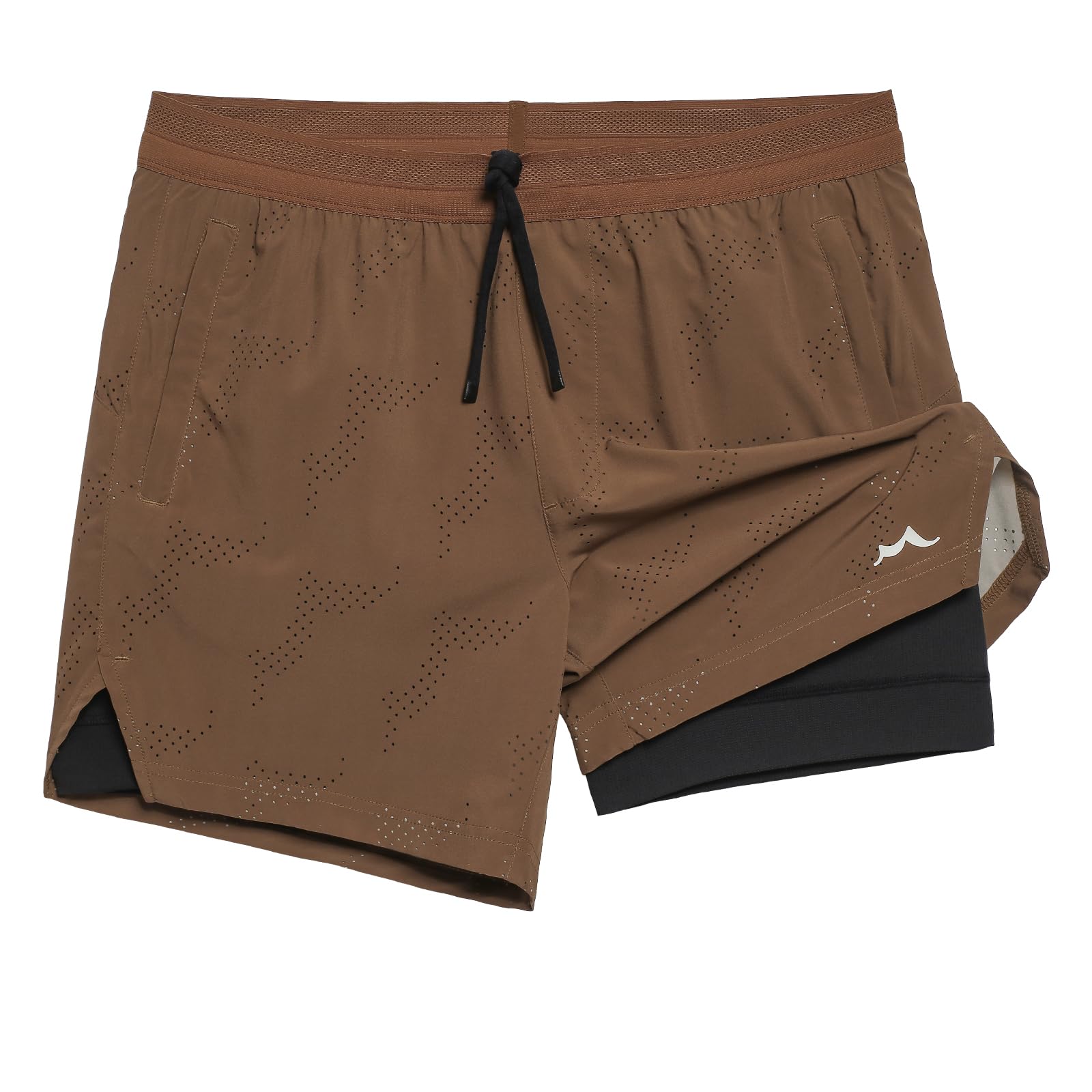 maamgic Pantalones cortos de gimnasio 2 en 1 para hombre, pantalones cortos de tenis atléticos de 5 pulgadas, pantalones cortos elásticos para entrenamiento y correr con forro