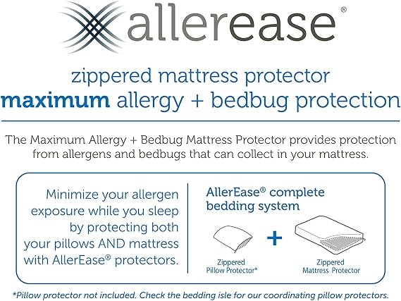 AllerEase Maximum Allergy Mattress Protector, King Size