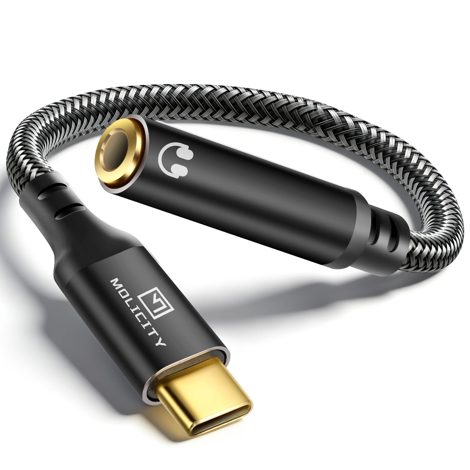 Adattatore da USB tipo C a jack per cuffie femmina da 3,5 mm, cavo da USB C a Aux Audio Dongle compatibile con iPhone 16 Pro Max/15 Pro/15, Samsung Galaxy S24/S23/S22 Ultra, iPad Pro, Pixel