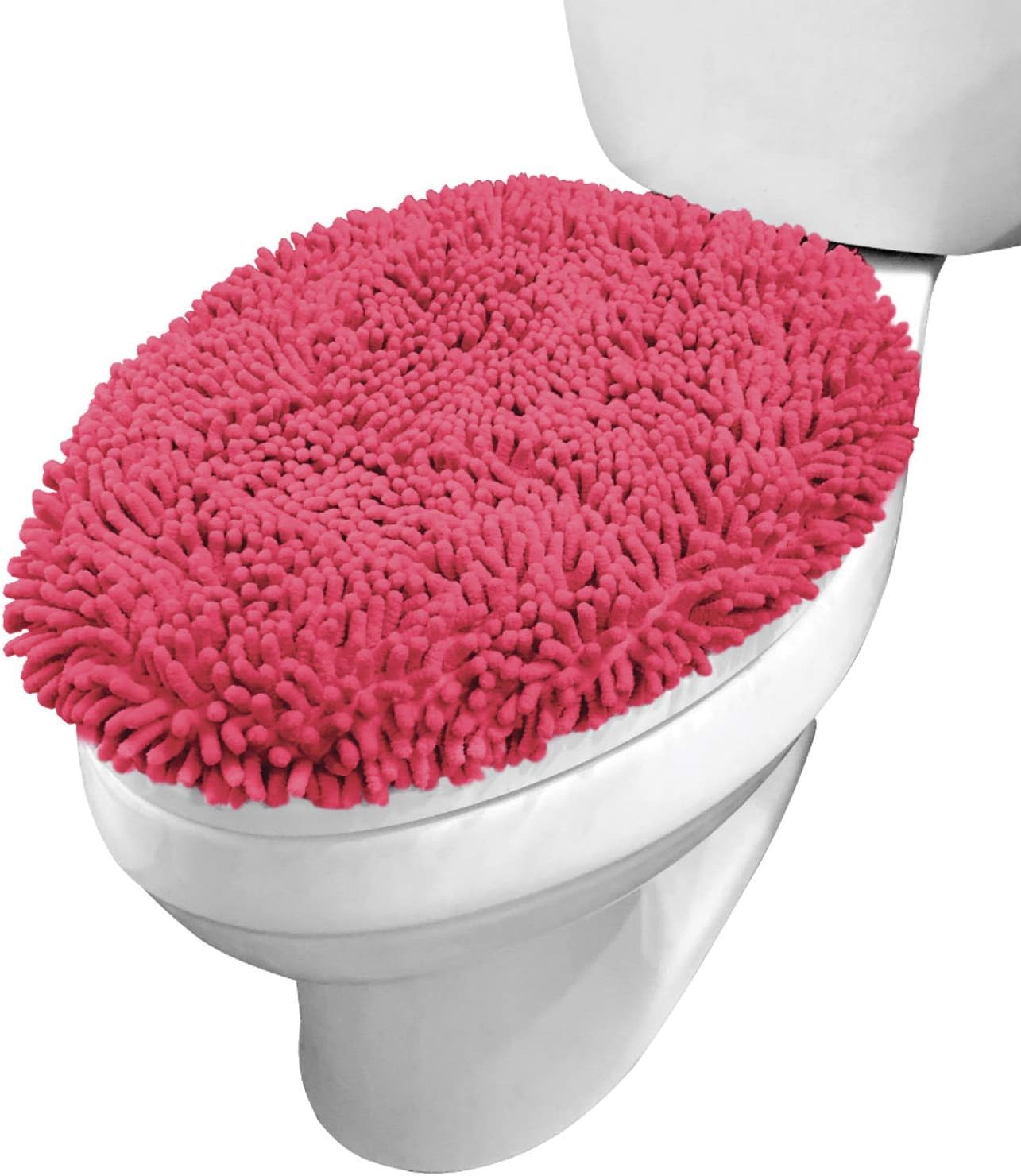 Kangaroo Shag Chenille Toilet Lid Cover, Machine Washable